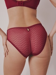 Black/Red Spot Mesh Brazlian Knickers 2 Pack - Image 4 of 9