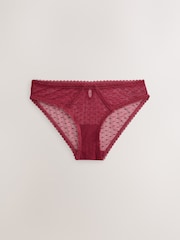 Black/Red Spot Mesh Brazlian Knickers 2 Pack - Image 7 of 9