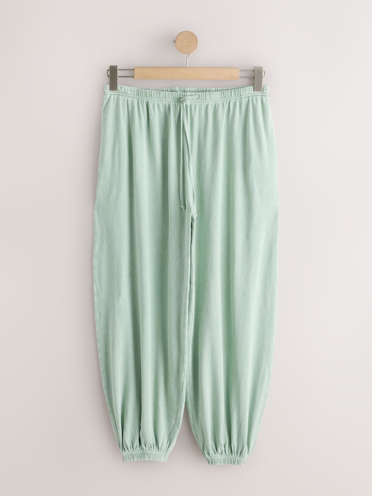 Sage Green Jersey Balloon Trousers - Image 1 of 3