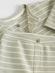 Green/Blue/Brown Stripe Baby Top & Leggings 6 Piece Set (0mths-3yrs) - Image 13 of 14