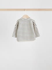 Green/Blue/Brown Stripe Baby Top & Leggings 6 Piece Set (0mths-3yrs) - Image 4 of 14