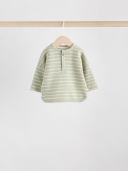 Green/Blue/Brown Stripe Baby Top & Leggings 6 Piece Set (0mths-3yrs) - Image 7 of 14