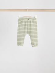 Green/Blue/Brown Stripe Baby Top & Leggings 6 Piece Set (0mths-3yrs) - Image 8 of 14