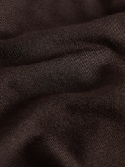 The Set 2 Pack Viscose Blend Button Through Pyjamas with Piping Oatmeal/Chocolate Brown - Image 6 of 7