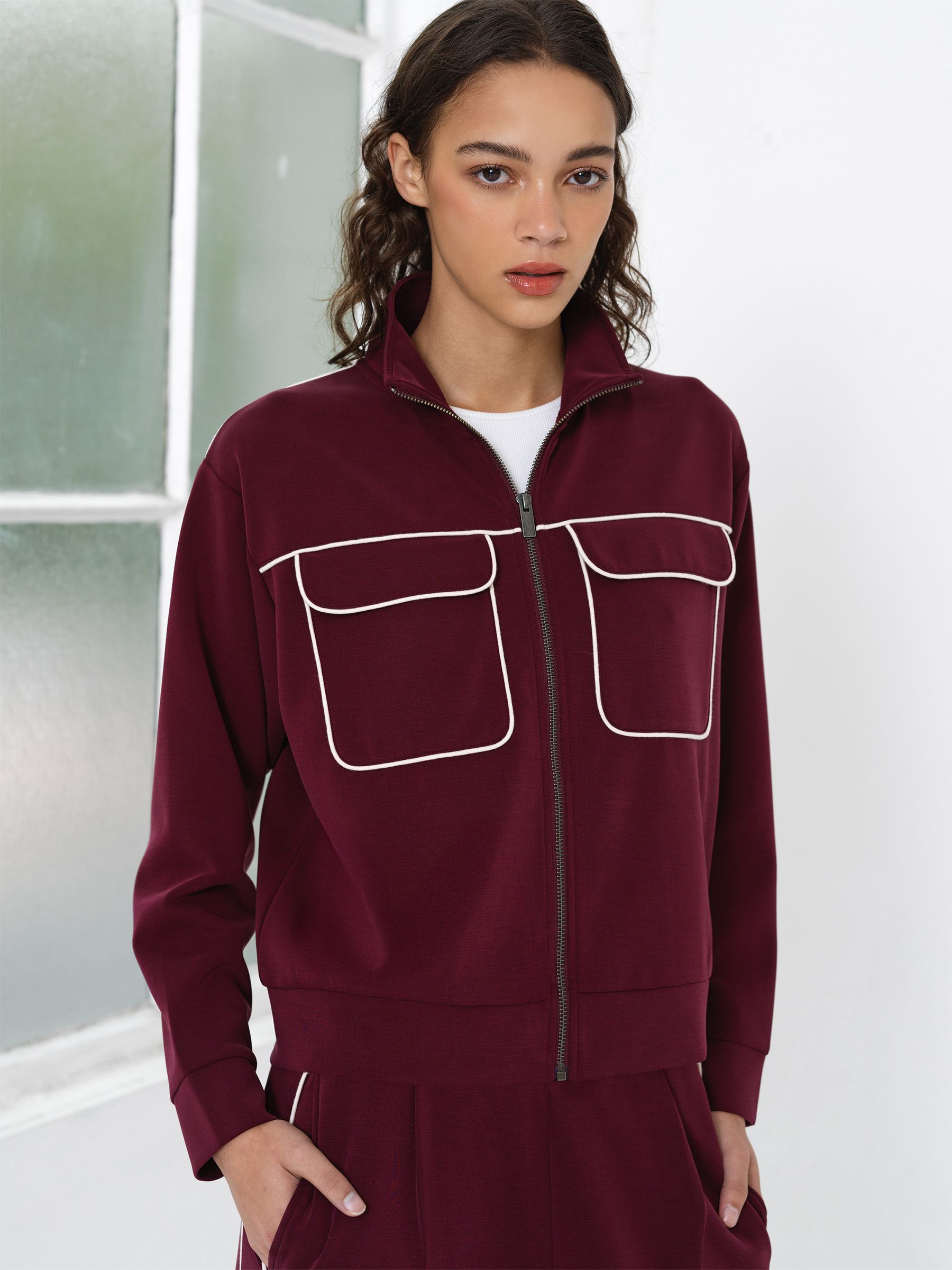 トップス SOFTMACHINE VATOS ZIP UP JERSEY SET UP Buy French Connection Red Wren Jersey Zip Up Top from the Next UK