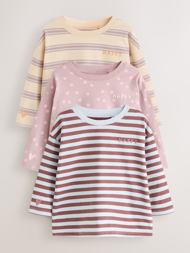 Pink Stripe T-Shirts 3PK (3mths-7yrs) - Image 1 of 7