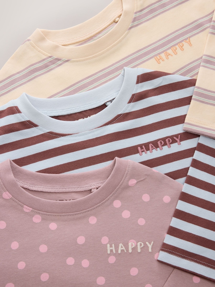 Pink Stripe T-Shirts 3PK (3mths-7yrs) - Image 7 of 7