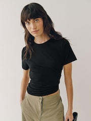 Black Slim Fit Crew Neck T-Shirt - Image 4 of 7