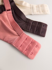 Chocolate/Rust/Cream Non Padded Full Cup DD Microfibre Smoothing Ultimate Comfort T-Shirt Bras 3 Pack - Image 10 of 11