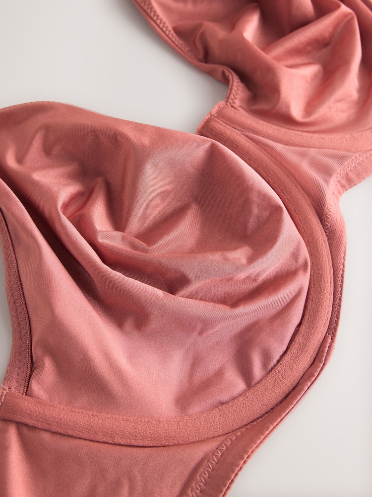 Chocolate/Rust/Cream Non Padded Full Cup DD Microfibre Smoothing Ultimate Comfort T-Shirt Bras 3 Pack - Image 11 of 11