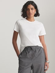 White Slim Fit Crew Neck T-Shirt - Image 1 of 5
