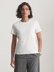 White Slim Fit Crew Neck T-Shirt - Image 2 of 5