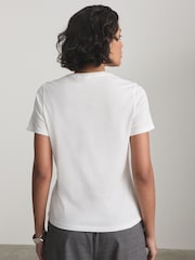 White Slim Fit Crew Neck T-Shirt - Image 4 of 5