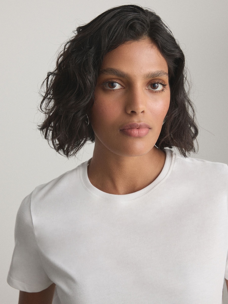 White Slim Fit Crew Neck T-Shirt - Image 5 of 5