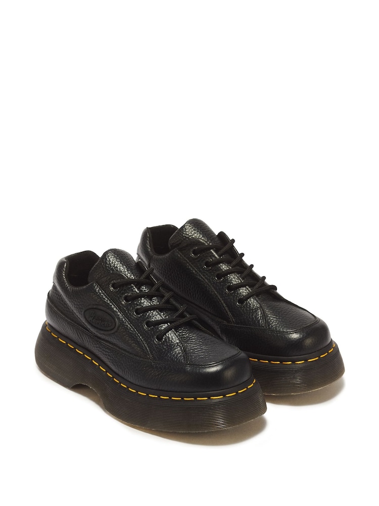 Dr. Martens Black Buzz 5i Milled Nappa Leather Shoes - Image 2 of 5
