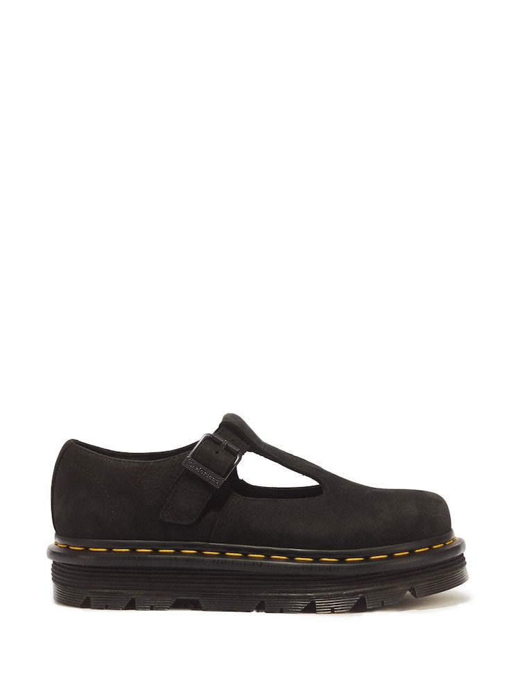 Dr. Martens Black Zebzag Milled Nubuck Mary Jane Shoes - Image 1 of 6