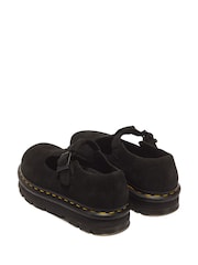 Dr. Martens Black Zebzag Milled Nubuck Mary Jane Shoes - Image 3 of 6