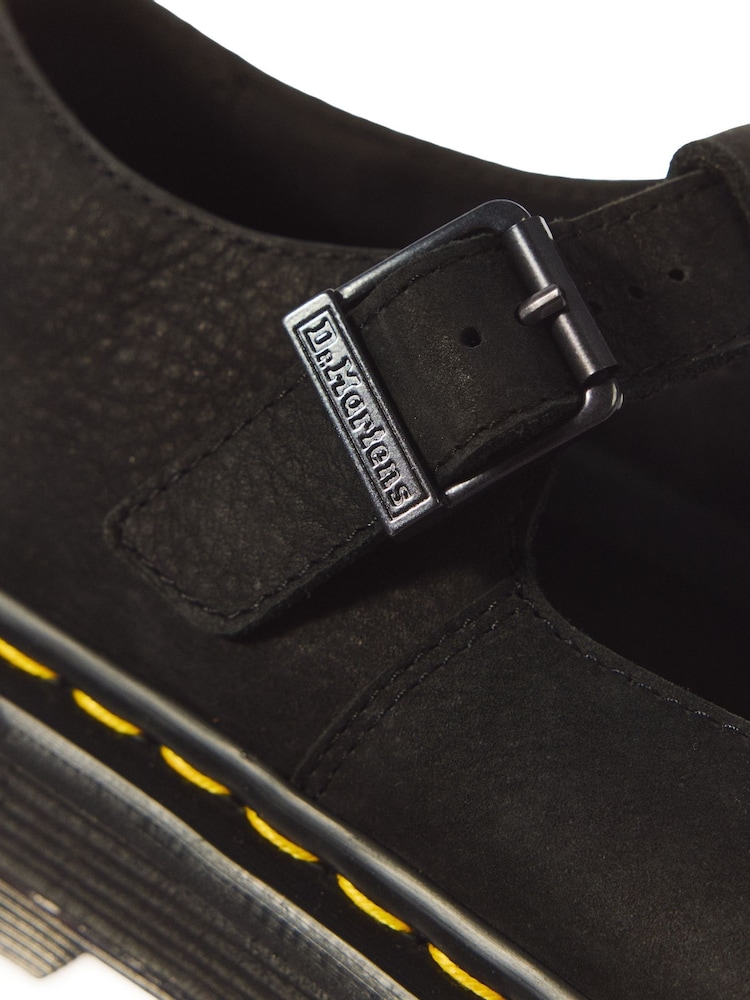Dr. Martens Black Zebzag Milled Nubuck Mary Jane Shoes - Image 6 of 6