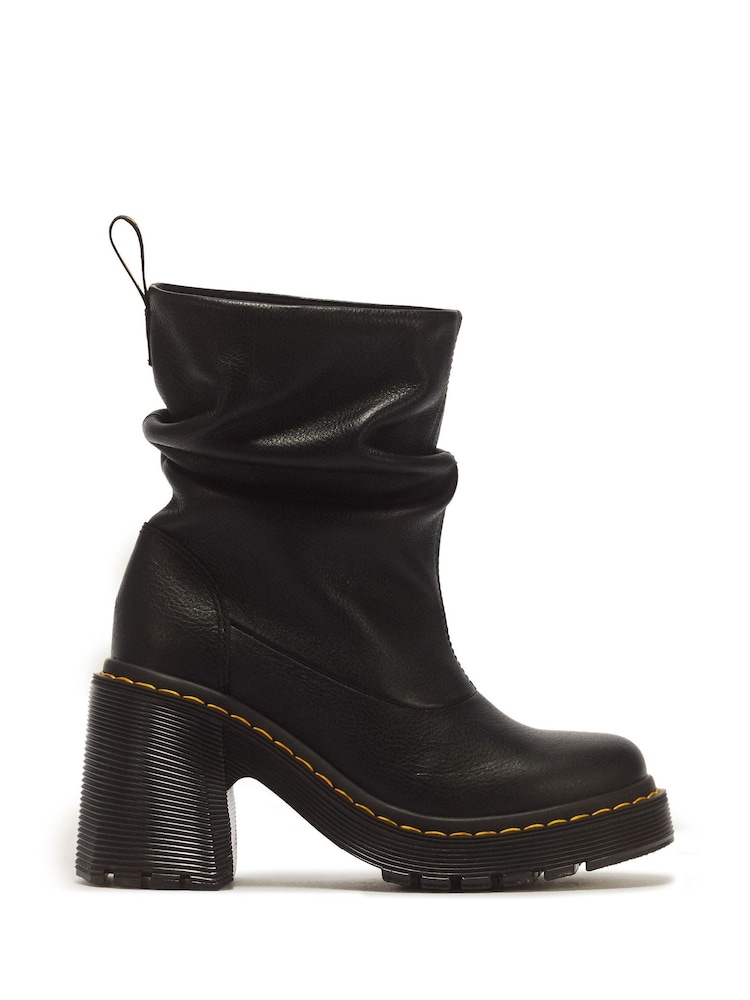 Dr. Martens Black Kasey Lo Pull-On Soft Virginia Boots - Image 1 of 6 Dr. Martens Black Kasey Lo Pull-On Soft Virginia Boots - Image 1 of 6