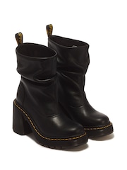 Dr. Martens Black Kasey Lo Pull-On Soft Virginia Boots - Image 2 of 6