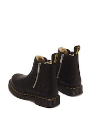 Dr. Martens Black 2976 Alyson Faux Fur Zip WinterGrip Chelsea Boots - Image 3 of 6