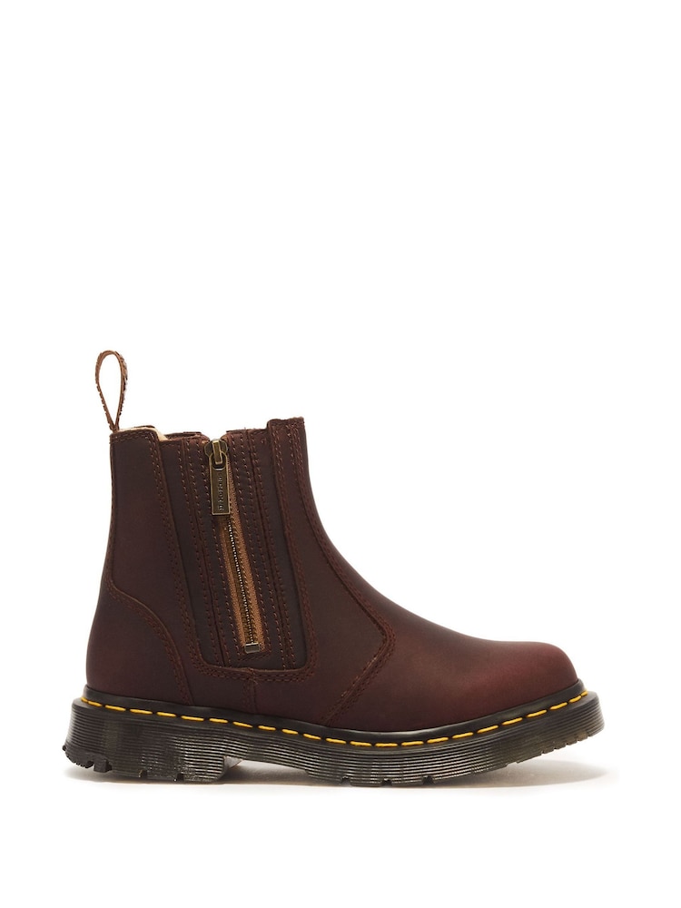 Dr. Martens Brown 2976 Alyson Faux Fur Zip WinterGrip Chelsea Boots - Image 1 of 6