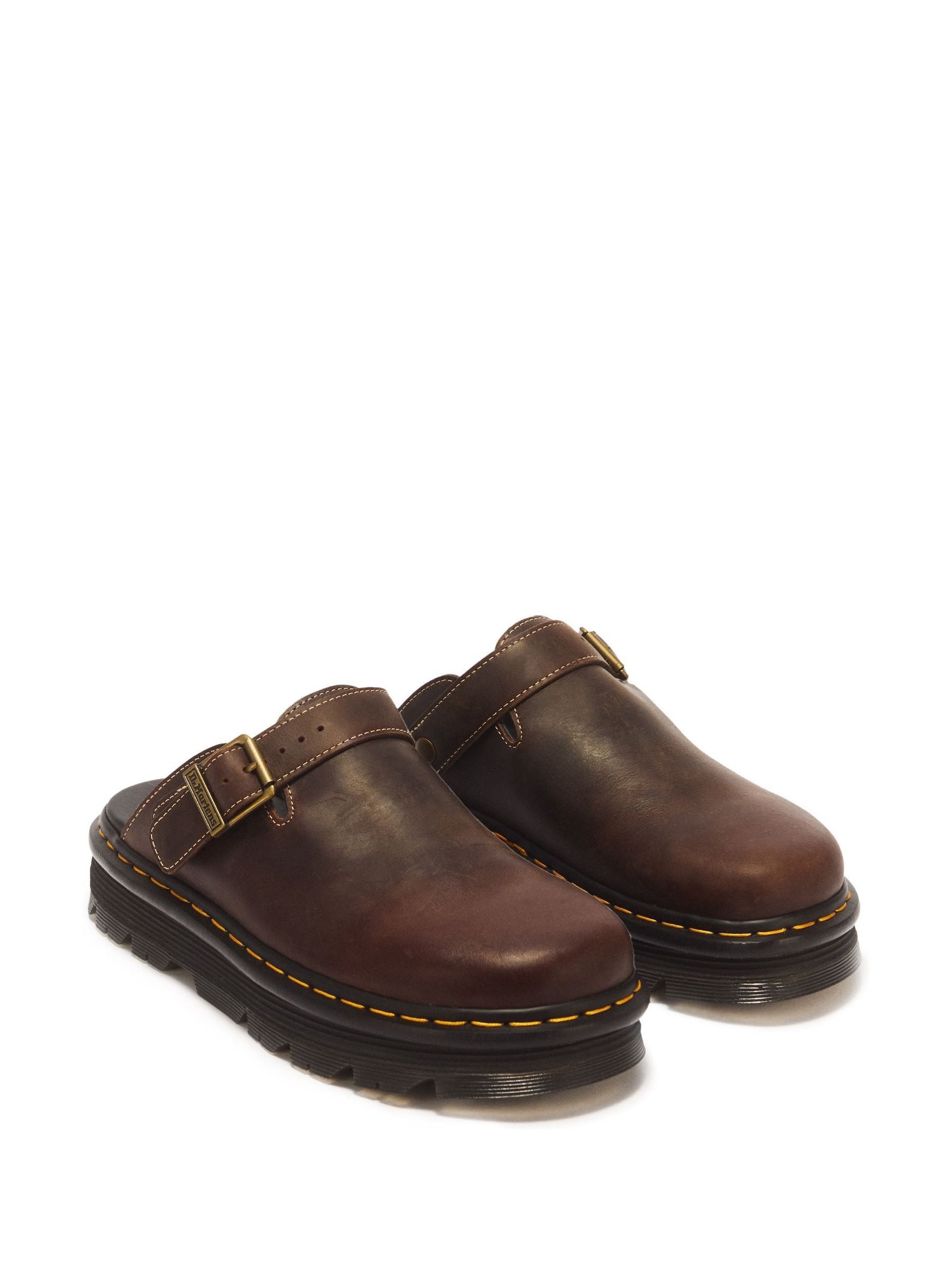 Buy Dr. Martens Brown Zebzag Crazy Horse Leather Mules from Next USA