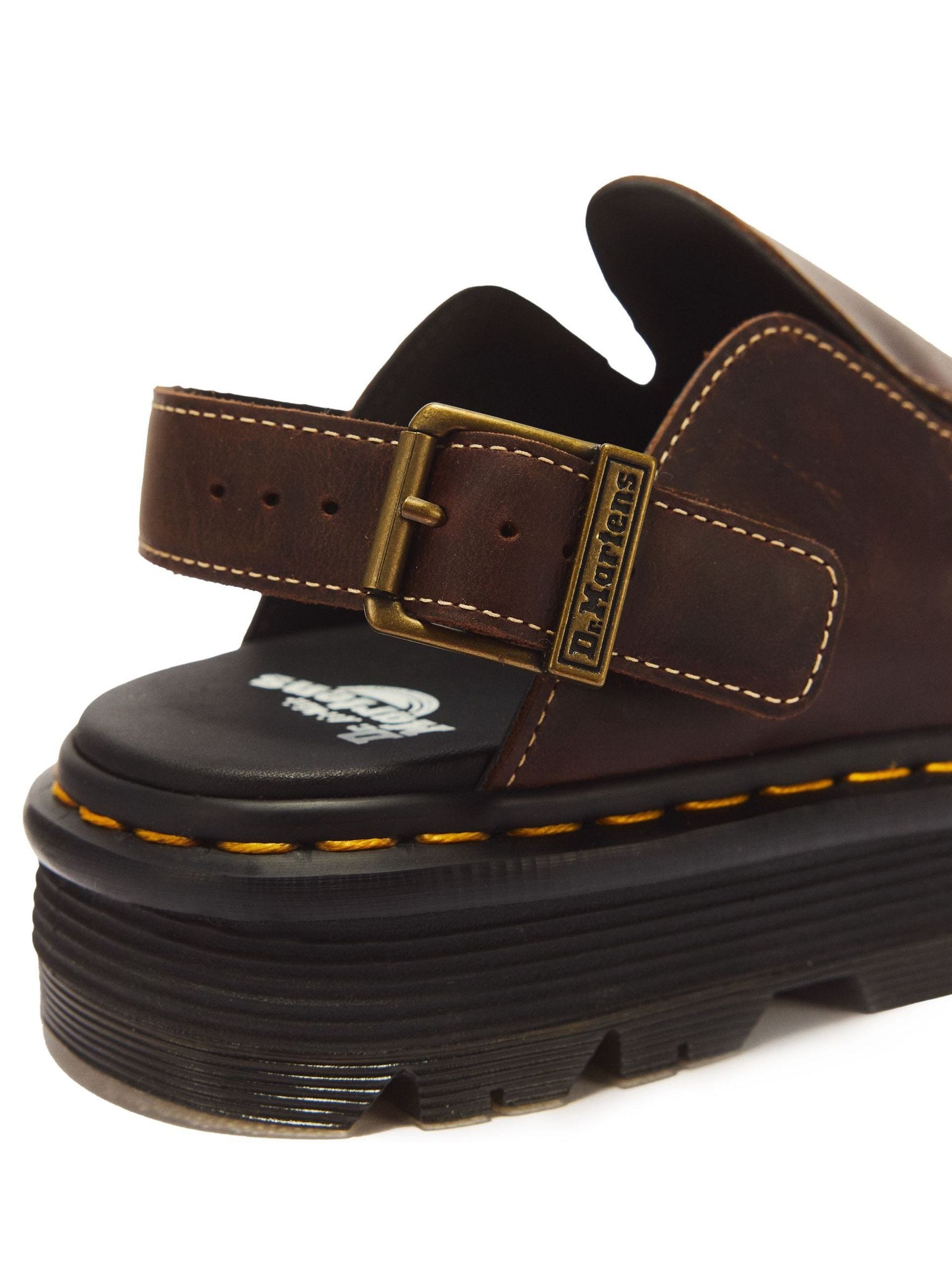 Buy Dr. Martens Brown Zebzag Crazy Horse Leather Mules from Next USA