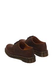 Dr. Martens Brown 1461 Embossed Floral Crazy Horse Lace Up Shoes - Image 3 of 6