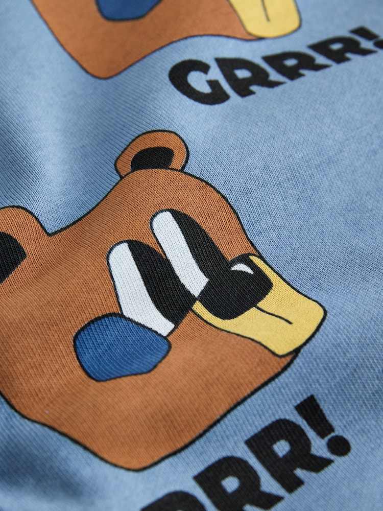 Azul - Conjunto de sudadera de cuello redondo y pantalones de chándal con estampado integral (3meses-7años) - Imagen 9 de 9 Azul - Conjunto de sudadera de cuello redondo y pantalones de chándal con estampado integral (3meses-7años) - Imagen 9 de 9