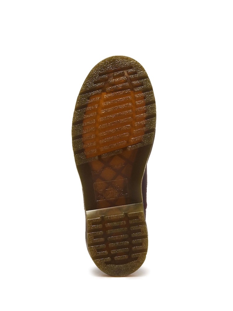 Dr. Martens Red 2976 Leonore II Faux Fur Crazy Horse Chelsea Boots - Image 5 of 5