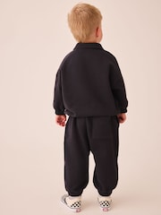 Charcoal Grey Popper Neck Sweat Top and Joggers Set (3mths-7yrs) - Image 3 of 4