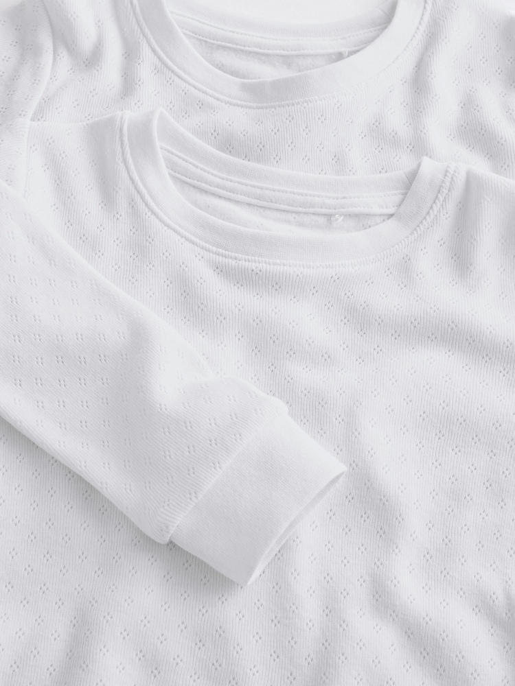 أبيض - قميص حراري بأكمام طويلة (long sleeve 2-16سنة) - صورة 5 من 5