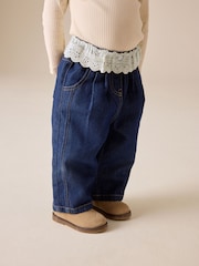 Peplum Dark Wash Wide Leg Jeans (3mths-7yrs) - Image 1 of 8