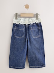 Peplum Dark Wash Wide Leg Jeans (3mths-7yrs) - Image 6 of 8