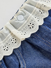 Peplum Dark Wash Wide Leg Jeans (3mths-7yrs) - Image 8 of 8