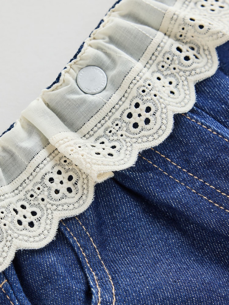 Peplum Dark Wash Wide Leg Jeans (3mths-7yrs) - Image 8 of 8 Peplum Dark Wash Wide Leg Jeans (3mths-7yrs) - Image 8 of 8