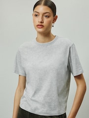 Grey Marl Crew Neck T-Shirt - Image 2 of 4