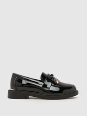 Schuh Black Liking Tassel Bow Loafers - Image 1 of 4