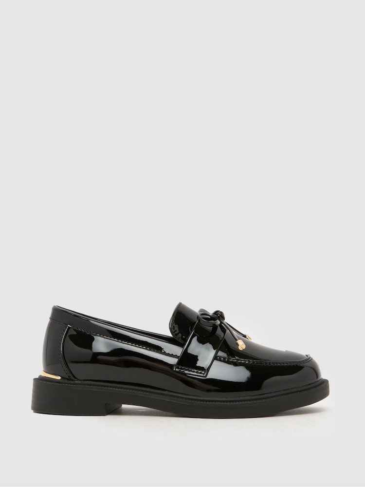 Schuh Black Liking Tassel Bow Loafers - Image 1 of 4 Schuh Black Liking Tassel Bow Loafers - Image 1 of 4