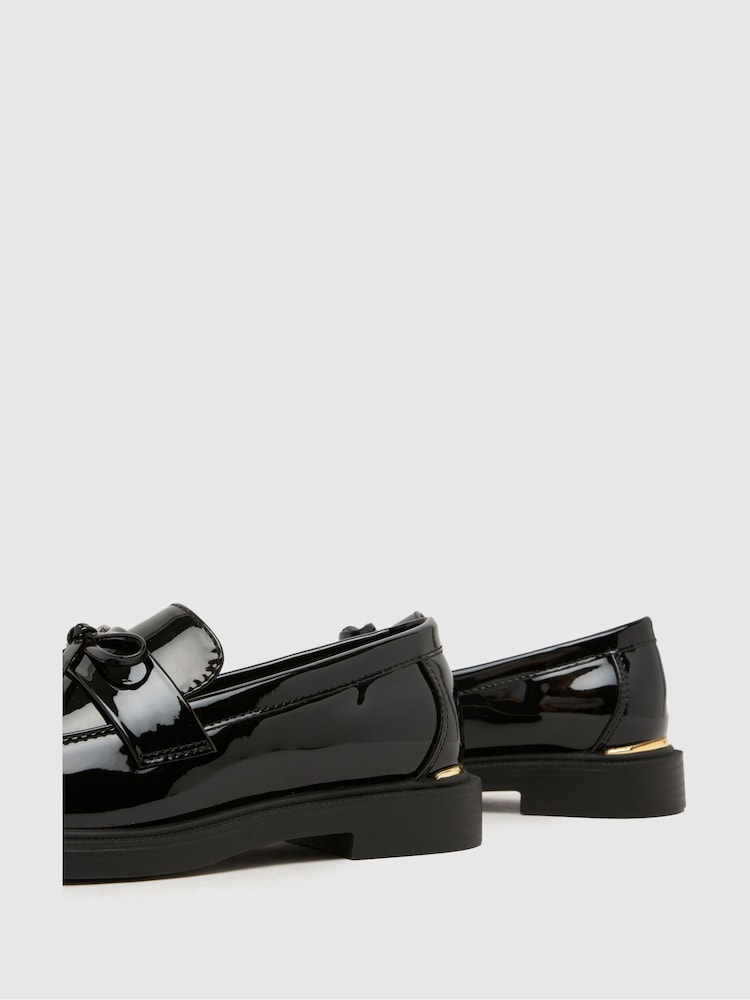 Schuh Black Liking Tassel Bow Loafers - Image 4 of 4 Schuh Black Liking Tassel Bow Loafers - Image 4 of 4