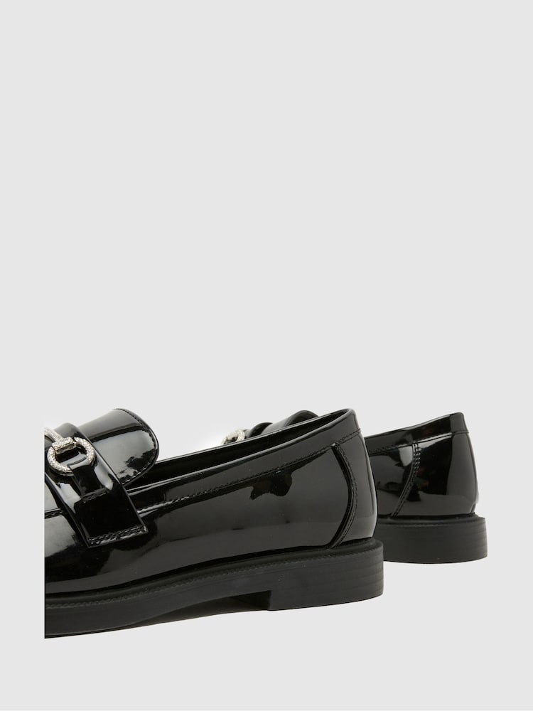 Schuh Black Laura Embellished Loafers - Image 4 of 4