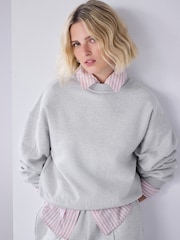 Grey Marl Crew Neck Sweatshirt - Image 1 of 9