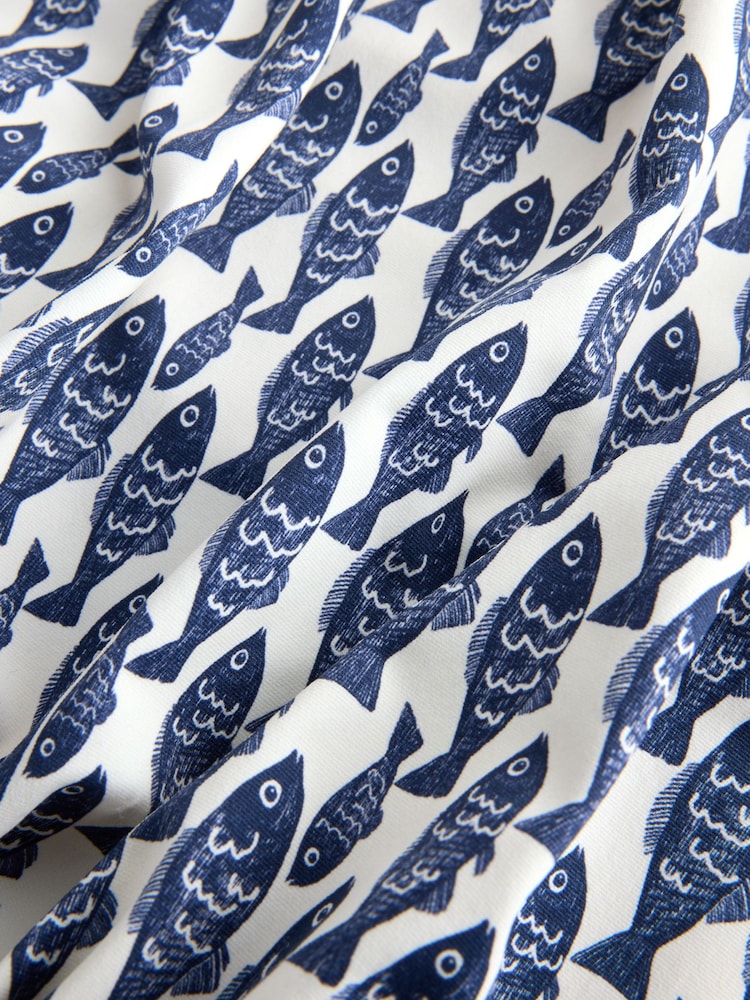 Cream/Navy Blue Sardine Gathered Tummy Control Bandeau Swimsuit - Image 21 of 21 Cream/Navy Blue Sardine Gathered Tummy Control Bandeau Swimsuit - Image 21 of 21