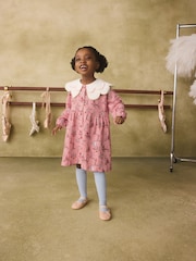 Rožinė - Cath Kidston suknelė su apykakle ir sagomis per visą ilgį (3mėn.–7m.) - 2 paveikslėlis iš 8