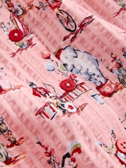 Rožinė - Cath Kidston suknelė su apykakle ir sagomis per visą ilgį (3mėn.–7m.) - 8 paveikslėlis iš 8
