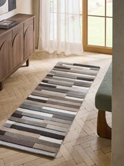 Greige Rio Broken Stripes Runner - Image 1 of 5