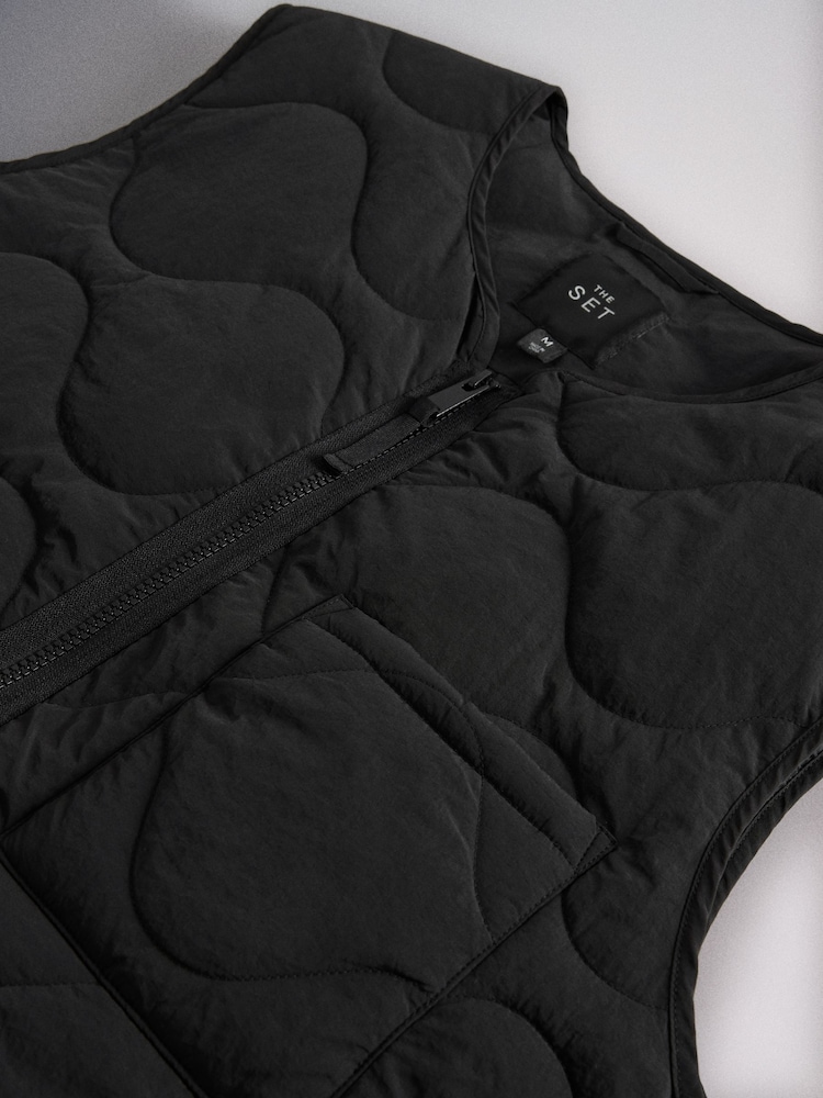 The Set Quilted Gilet Black - Image 11 of 11