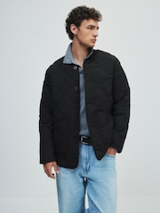 The Set Quilted Bomber Jacket Black - Image 1 of 11