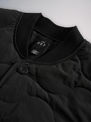 The Set Quilted Bomber Jacket Black - Image 11 of 11